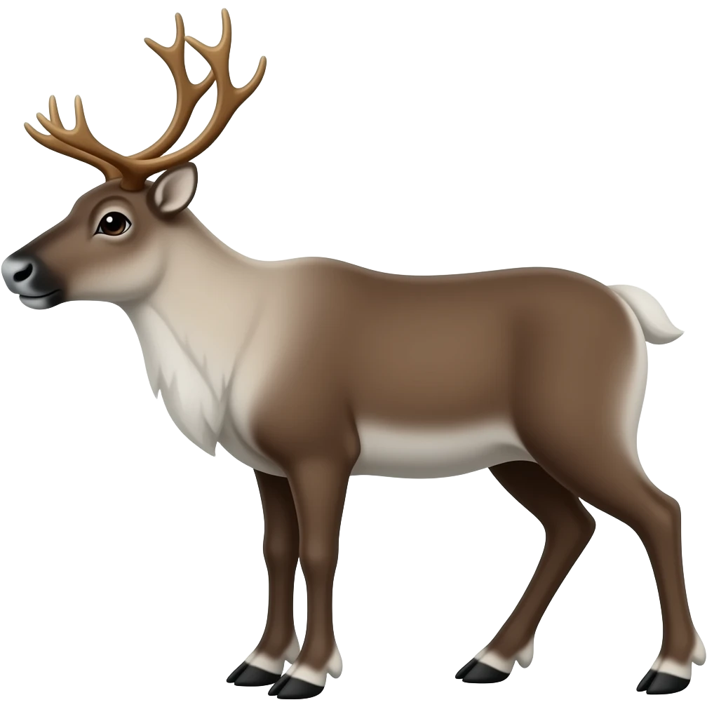 Female caribou  not horn emoji