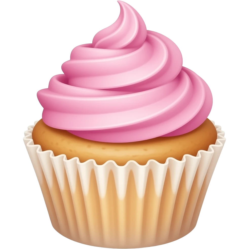 Cupcake with pink icing emoji