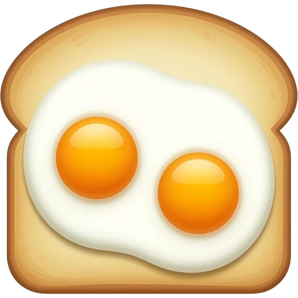 two eggs on toast emoji