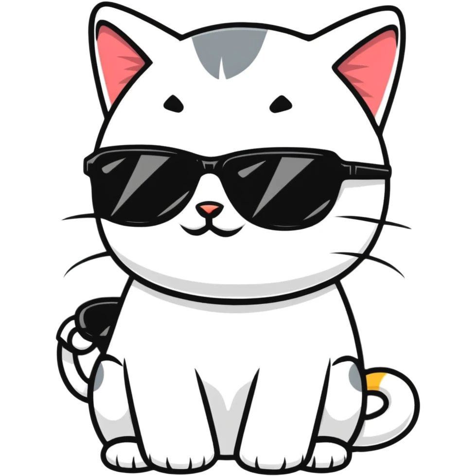Cat with sunglassesv emoji