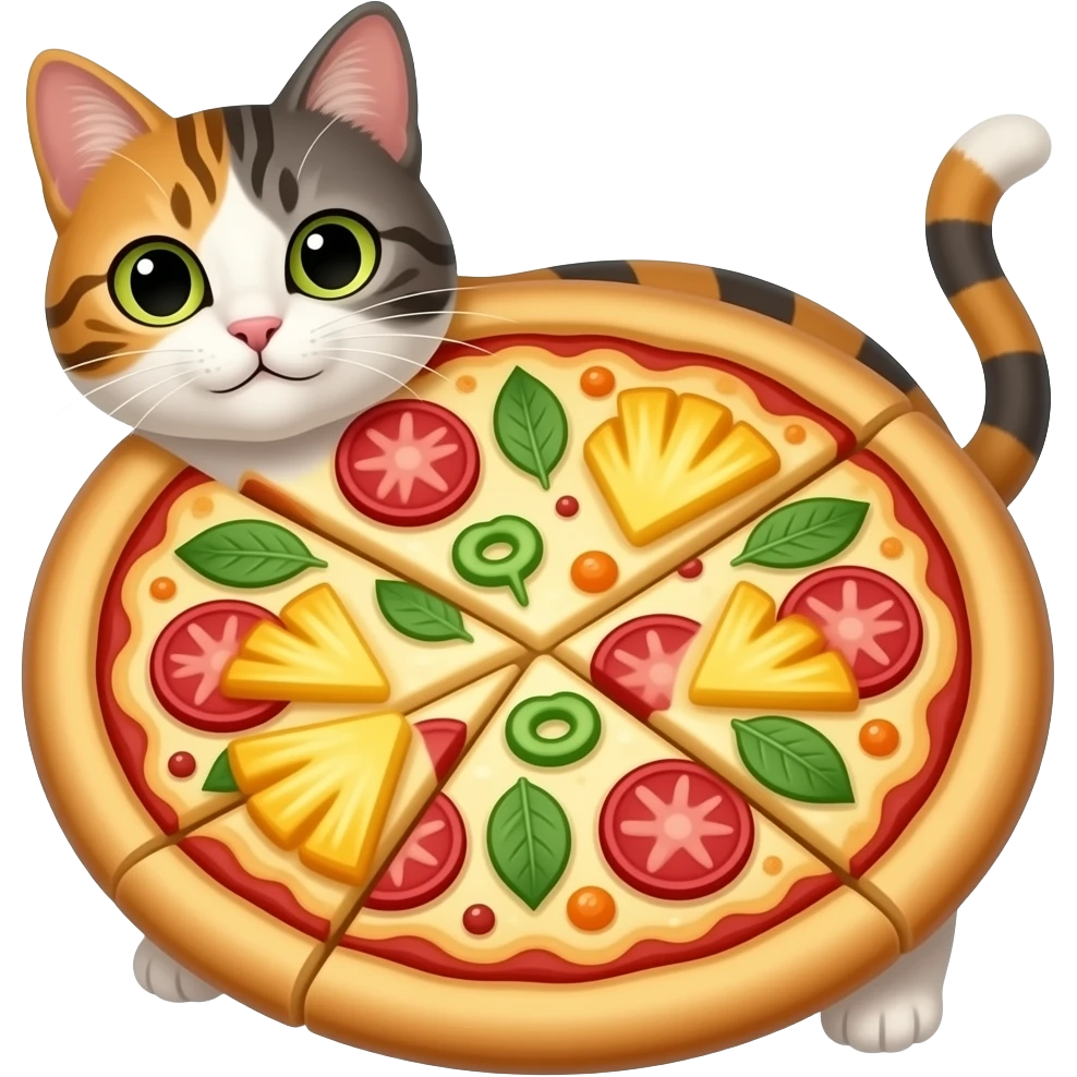 अनानास पिज्जा।     cats. emoji