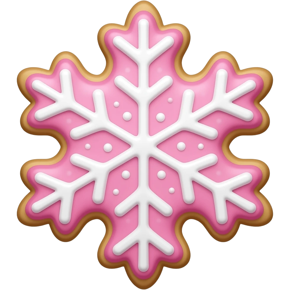 Light pink snowflake cookie emoji emoji
