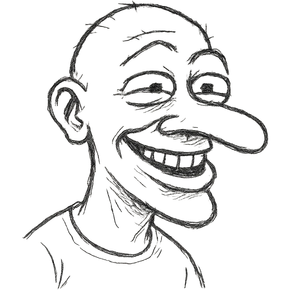 Quandale Dingle meme character, exaggerated features, playful, digital art emoji