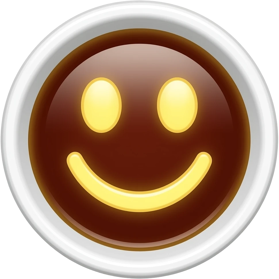 yellow light soy sauce smiling face on bowl emoji