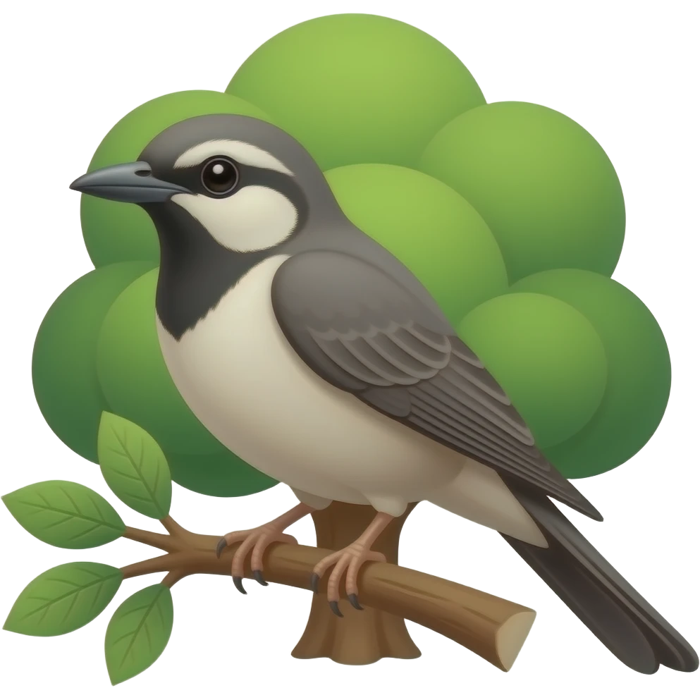 Tree Behind The Bird emoji