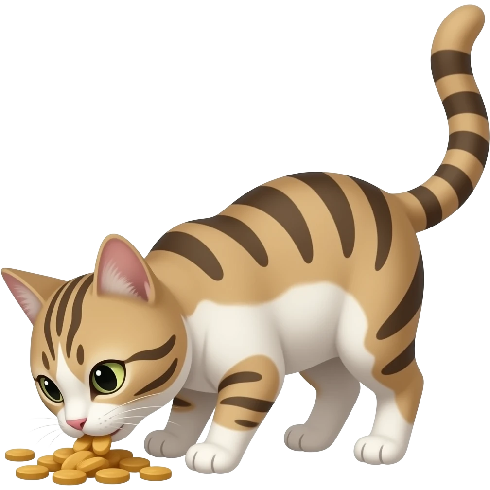 Cat eating toilet emoji