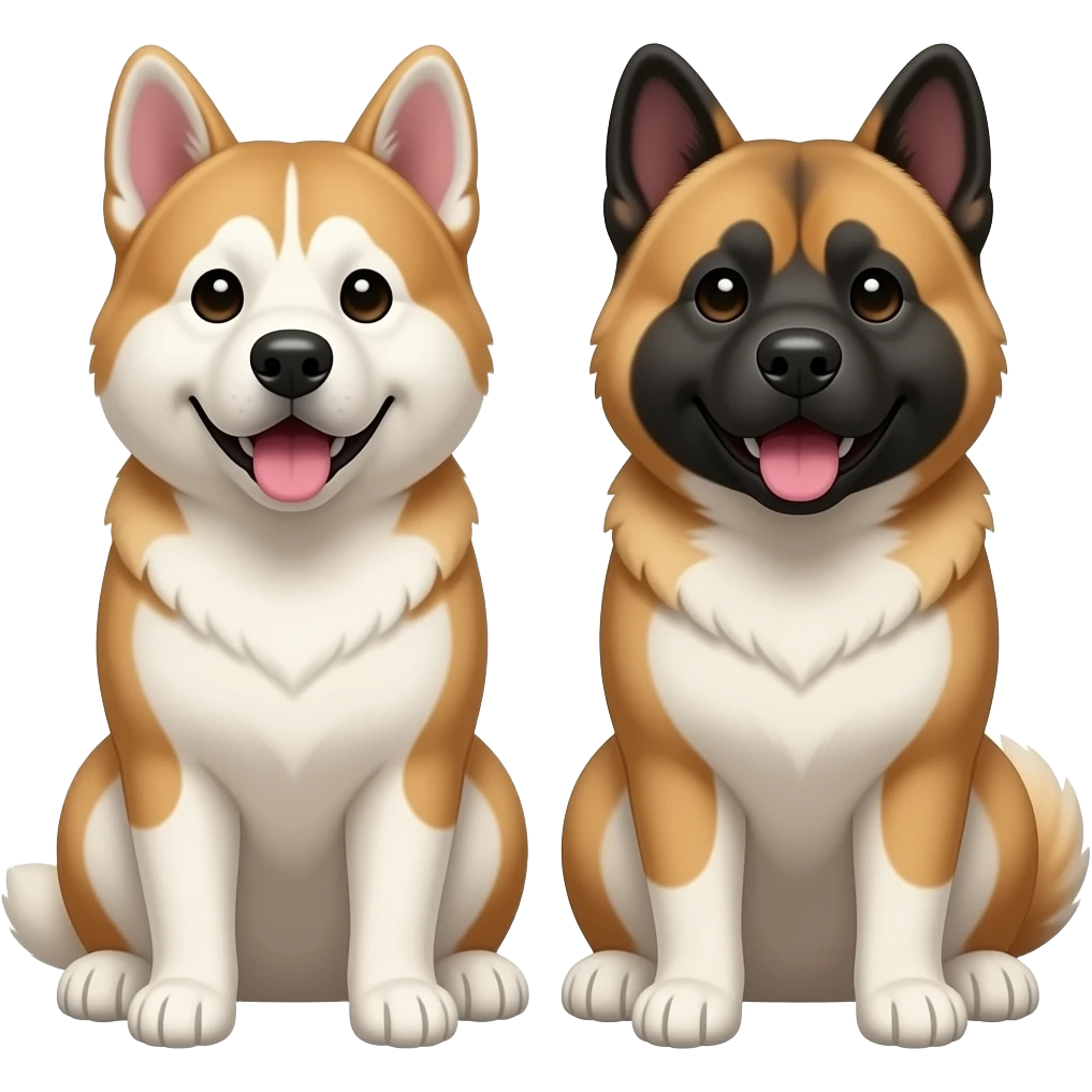 Misa & Kenzo the American Akitas emoji