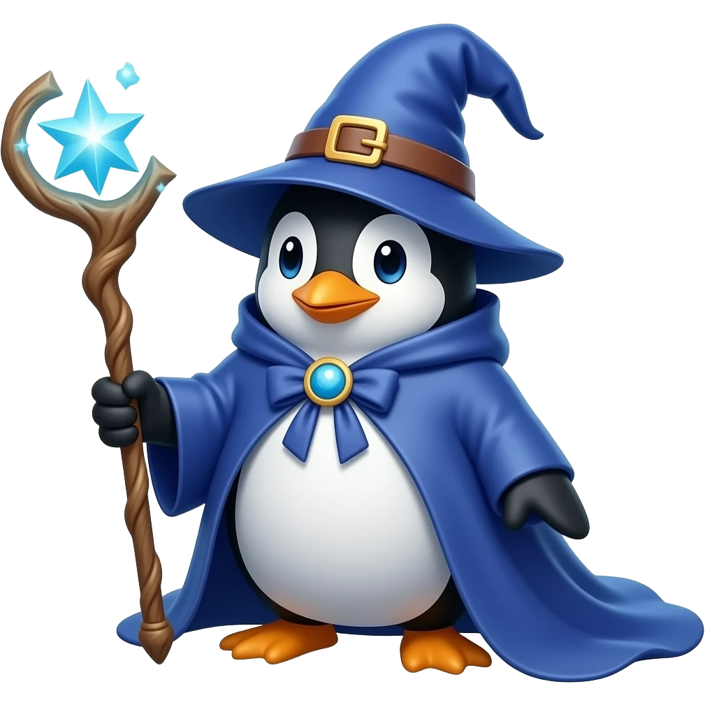 Penguin Wizard emoji