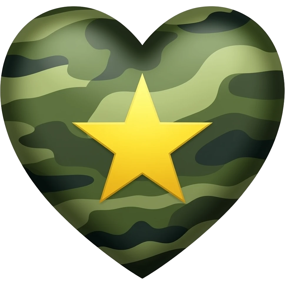 Military green heart emoji