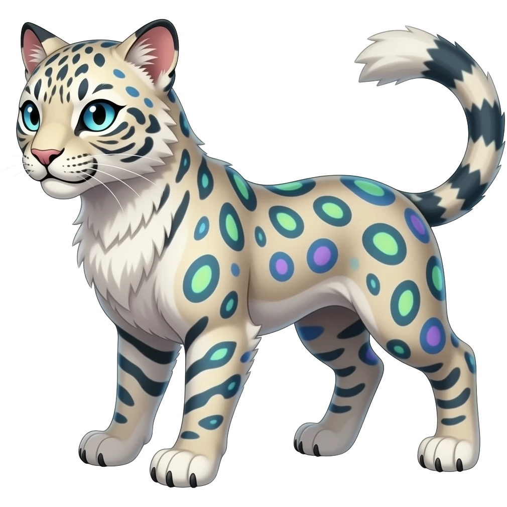 Digitigrade elemental shiny patterned quadrupedal Randomly marked randomly colored Absol-Purrloin-Shinx-Liepard-Electrike-Sprigatito-Litten-hybrid emoji