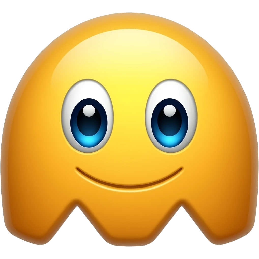Neon Pac man character emoji
