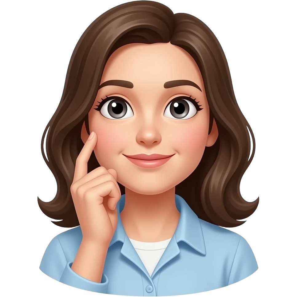 thinking woman looking up emoji
