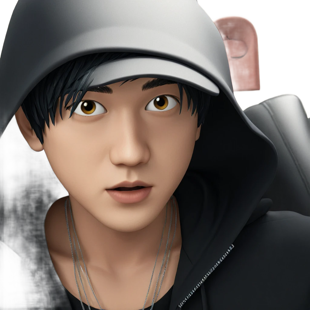 cool boy in black attire emoji