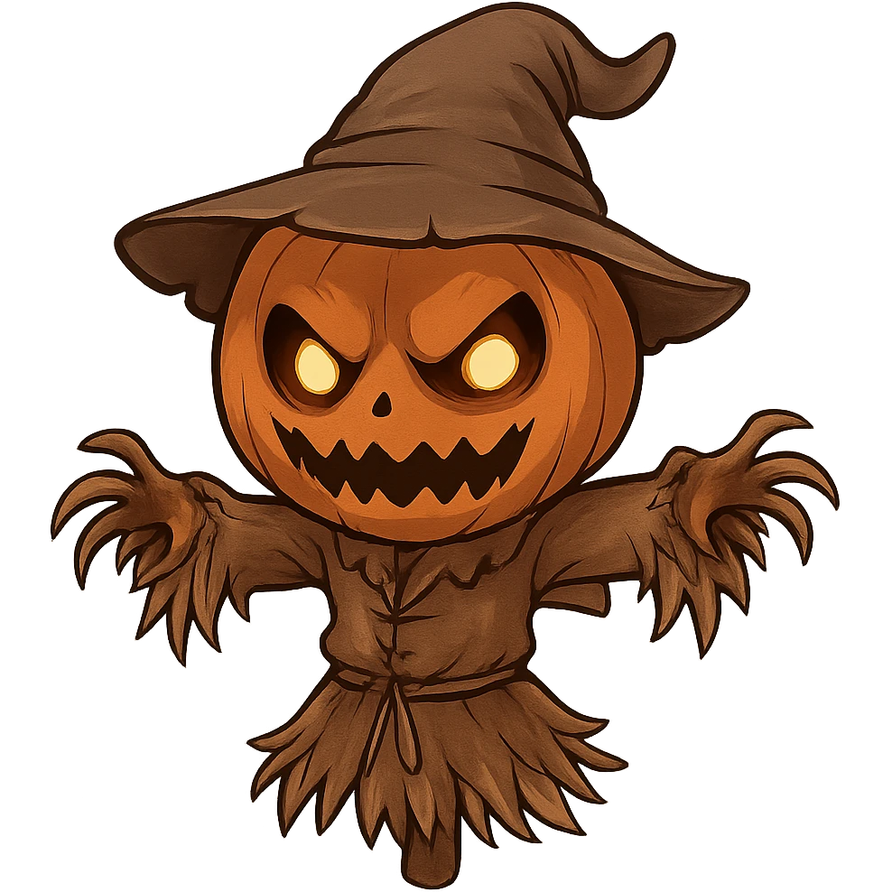 Halloween scarecrow, make it scary, remove background  emoji