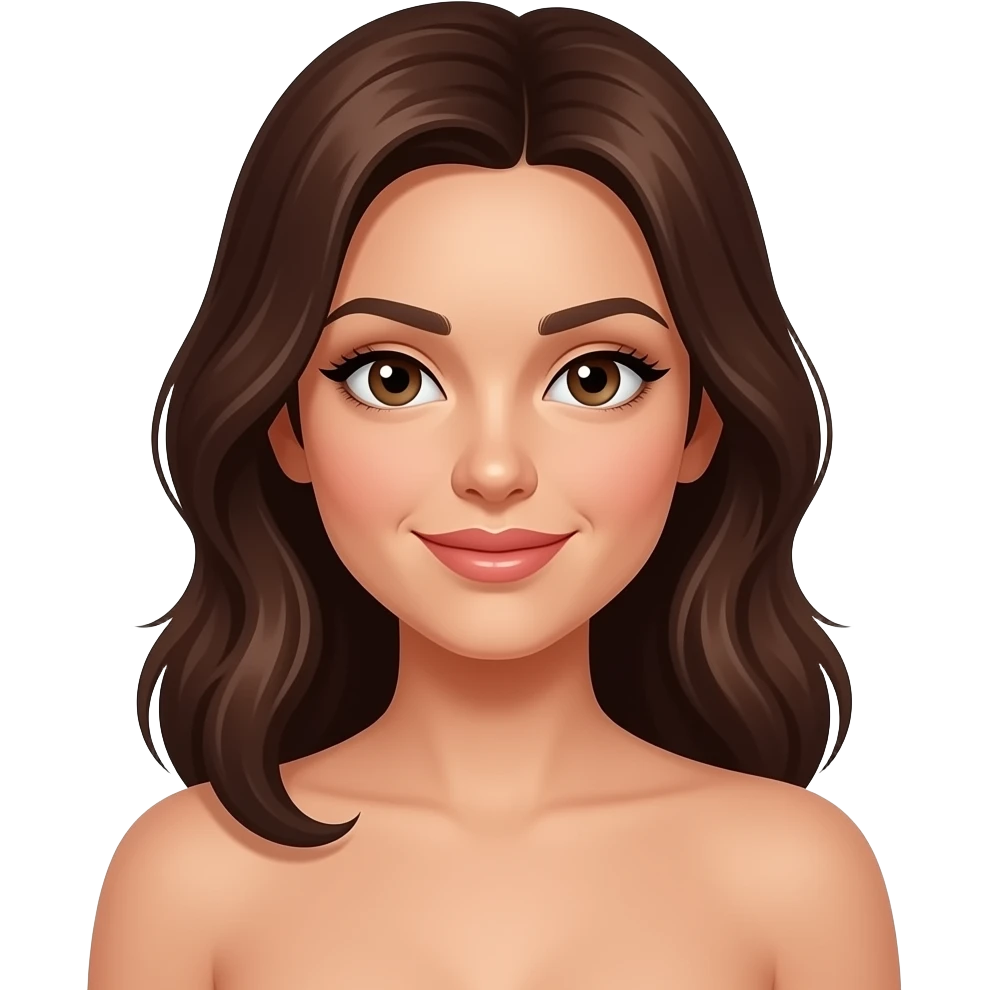 Sexy naked brunette emoji