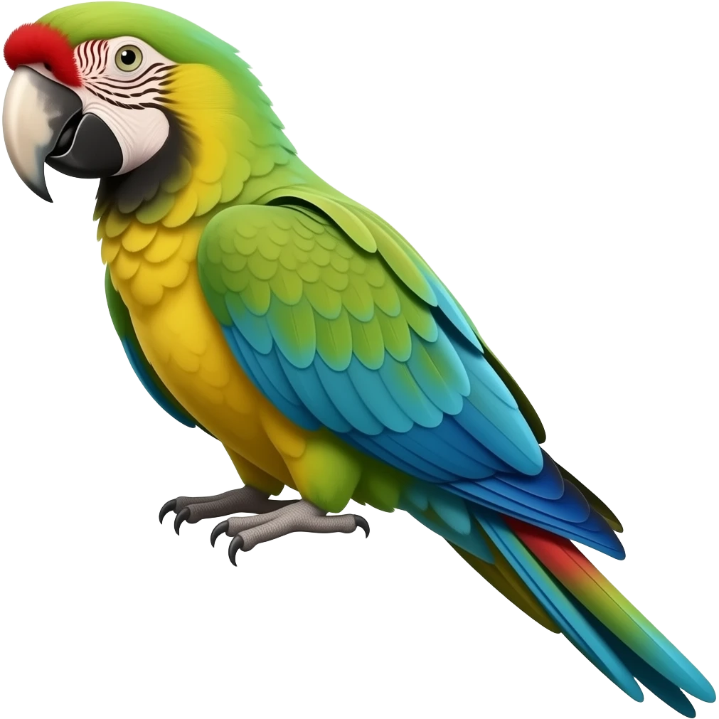 Red fronted green macaw emoji