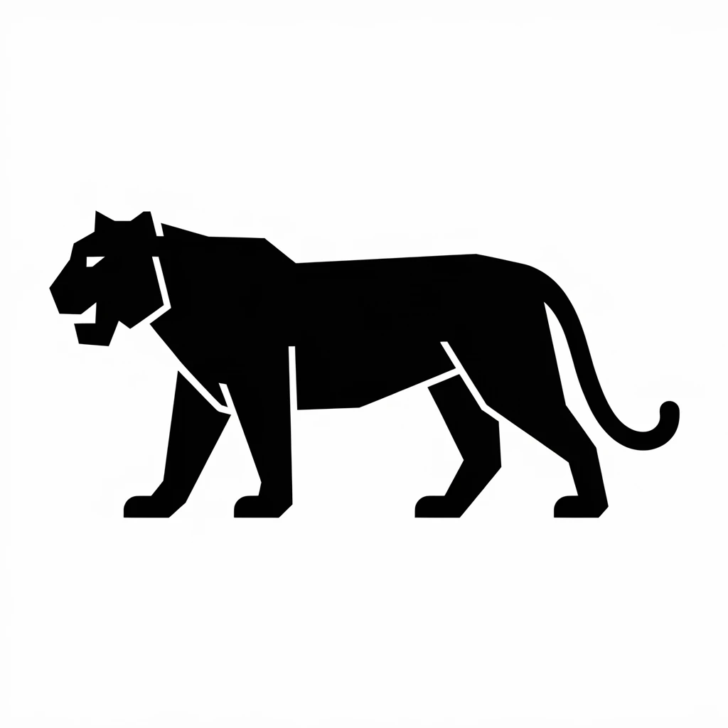 Tiger icon black silhouette emoji