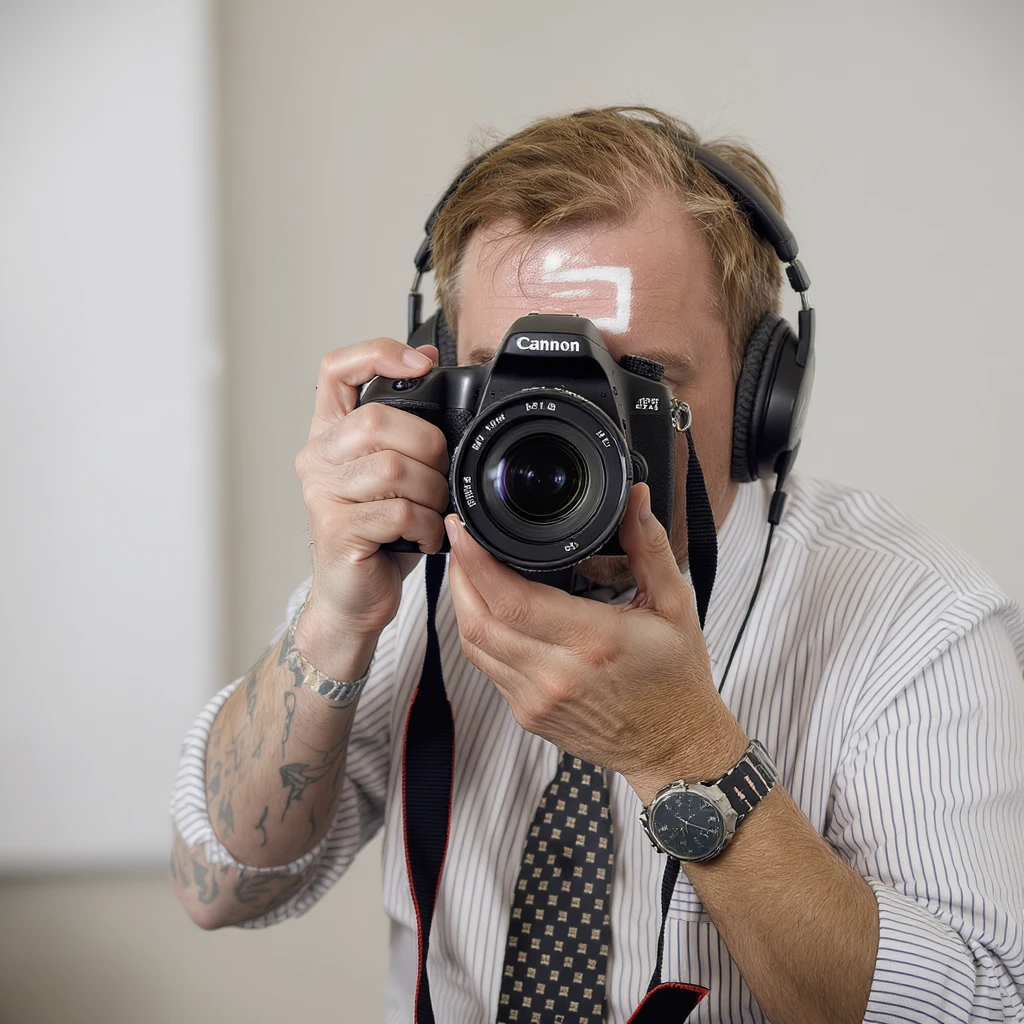 realistic photograph of a photographer  emoji