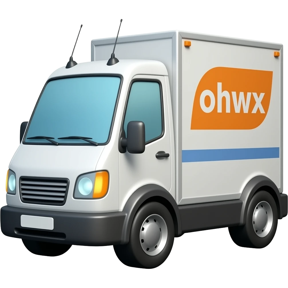 Delivery car robot emoji