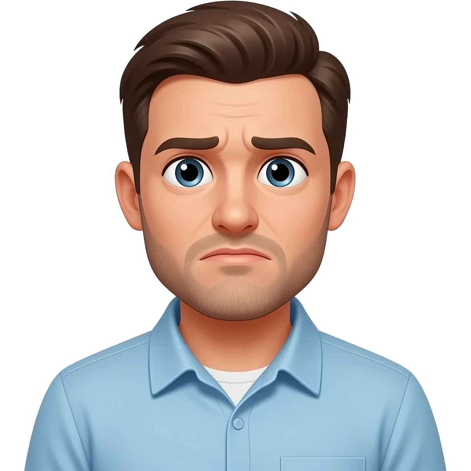 man standing up looking confused emoji