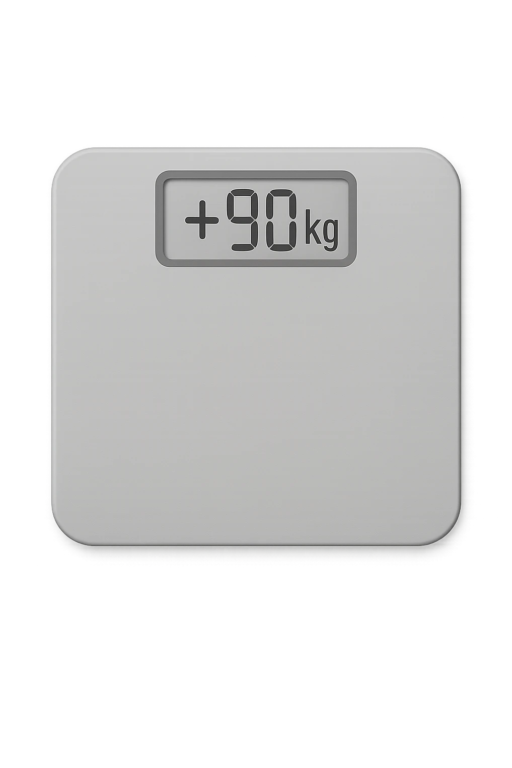 Bilancia pesa persone con scritto +90kg emoji