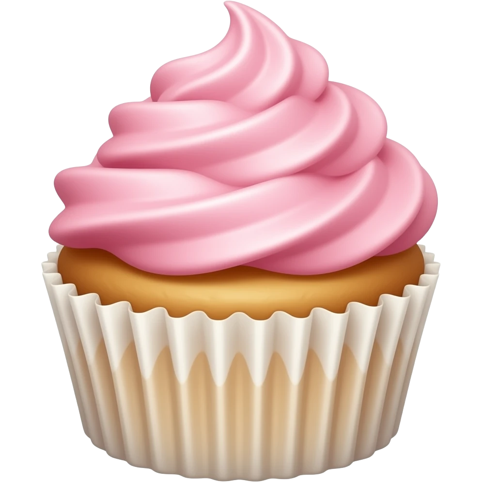 Cupcake with pink icing emoji