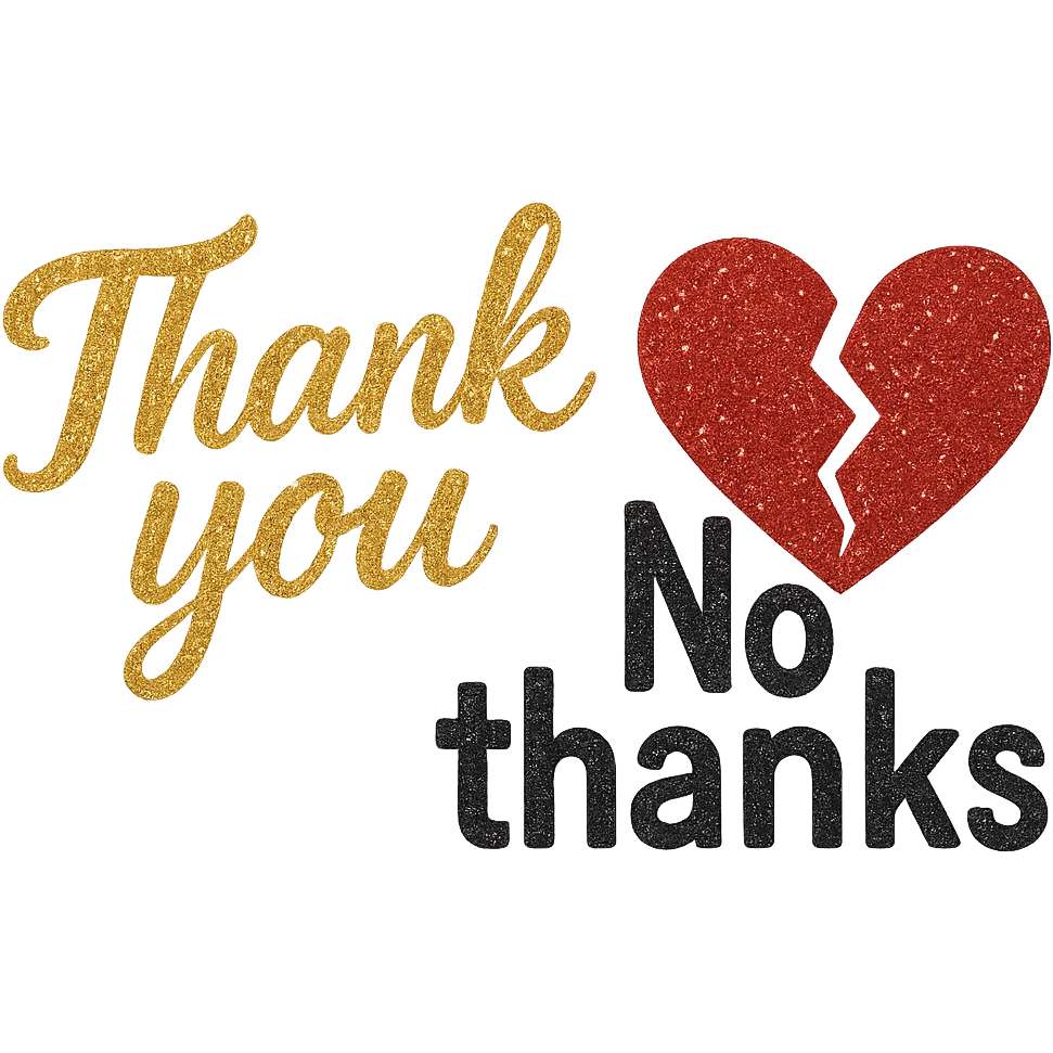 thanks glitter No thanks heart, remove background emoji