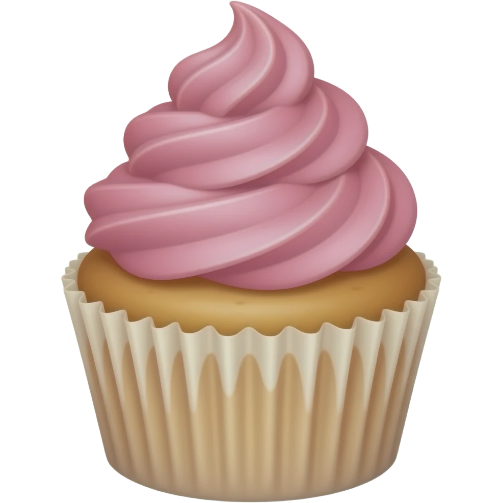 Cupcake with pink icing emoji