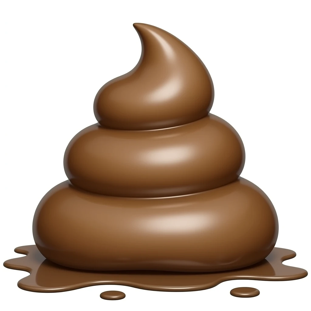 Un gros caca sur des toilettes très sal emoji