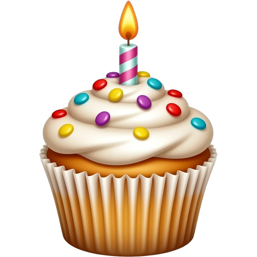 Birthday cupcake emoji