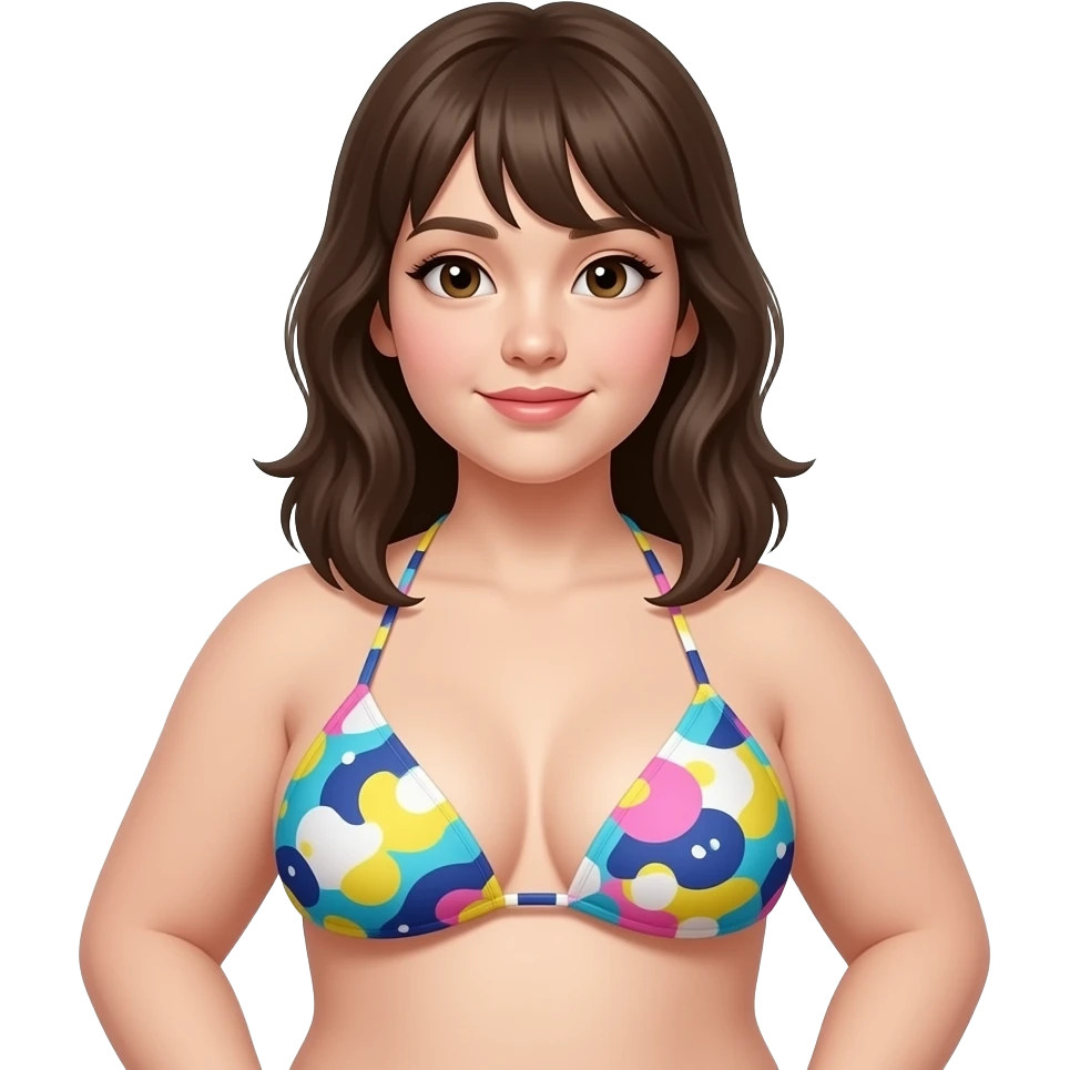 full-bodied young girl wearing Bikini emoji