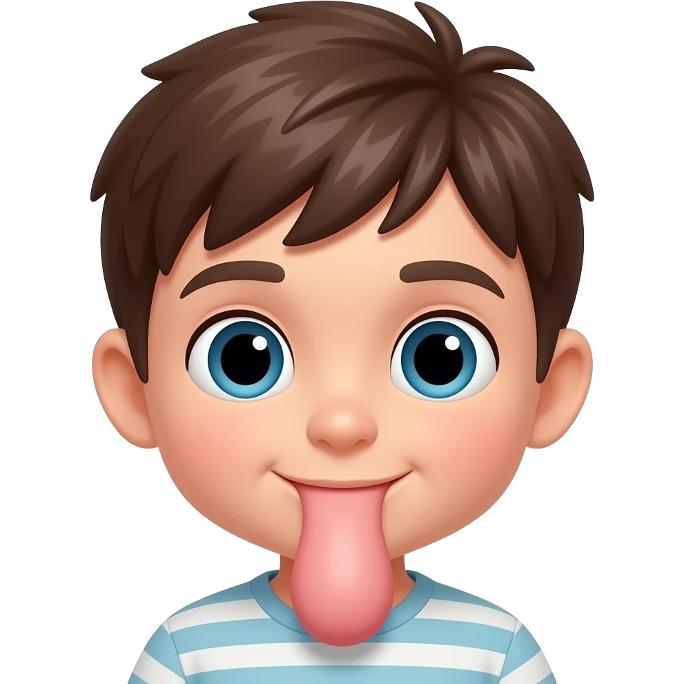 Un nino con un gran pene emoji