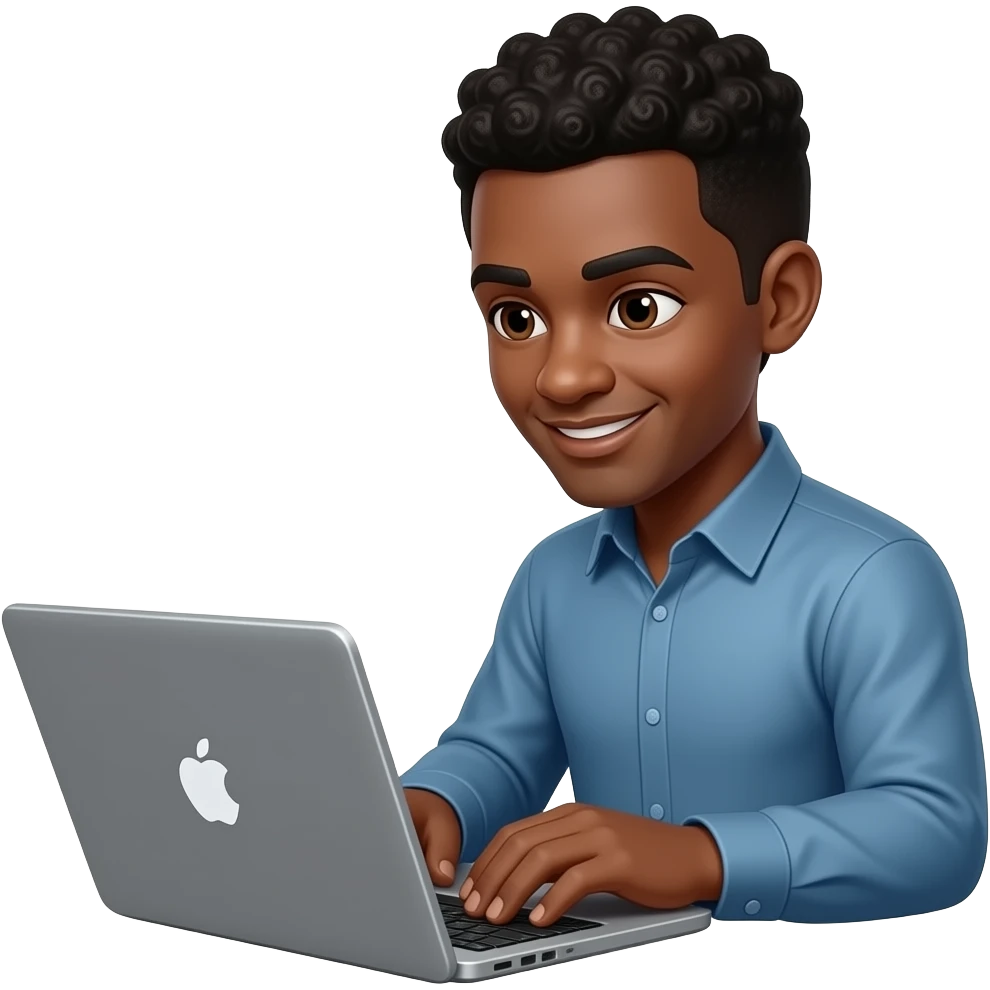 black affiliate on laptop emoji