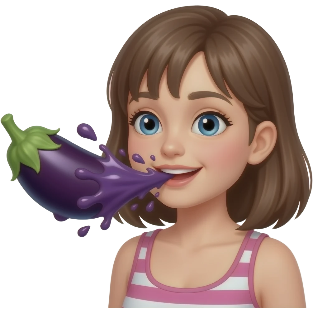 eggplant squirting in girls face emoji