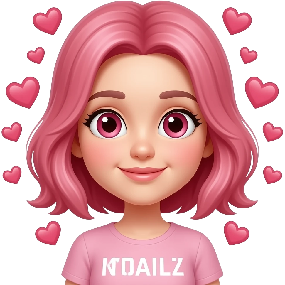 emojis coeur dans les yeux avec plein de cœur autour de lui emoji