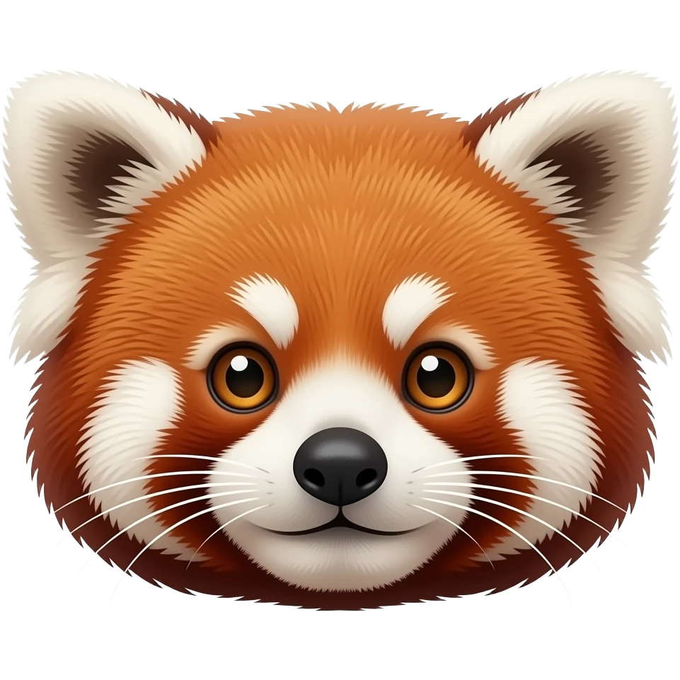 Red panda face emoji