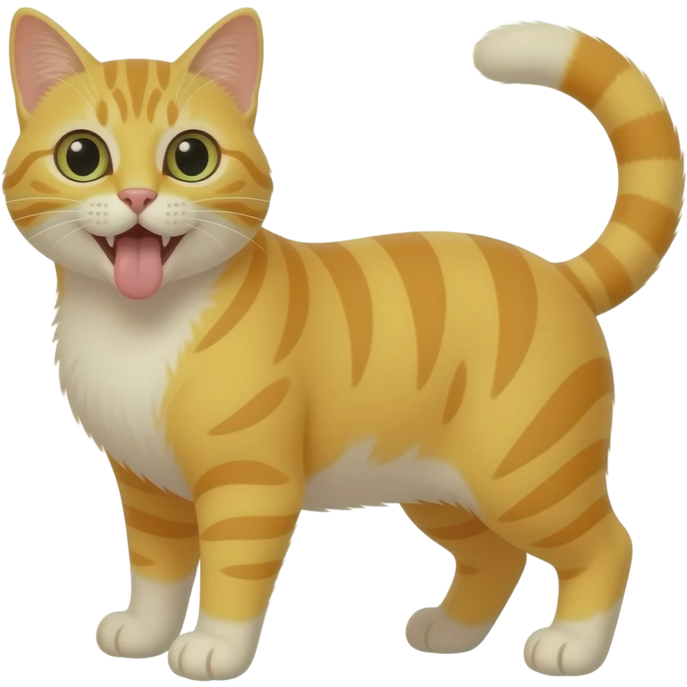 sarı kedi dil çıkartsın emoji