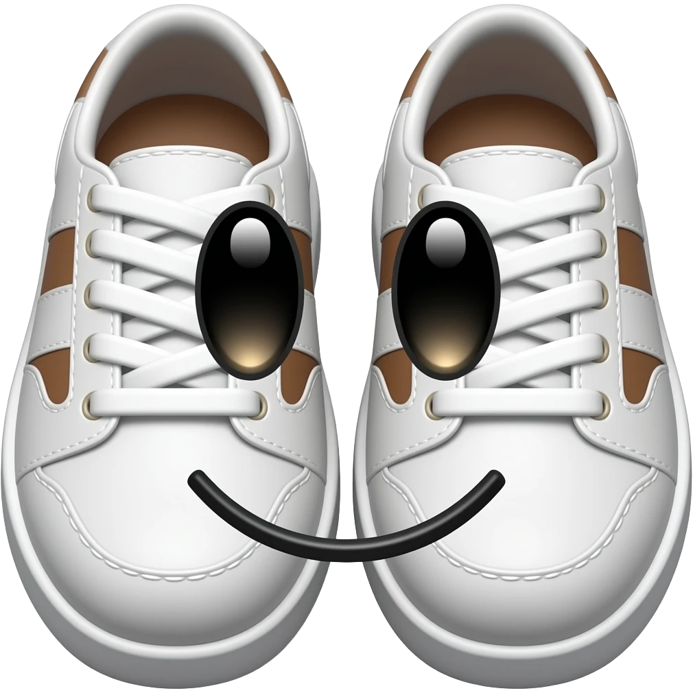 shoes with face emoji