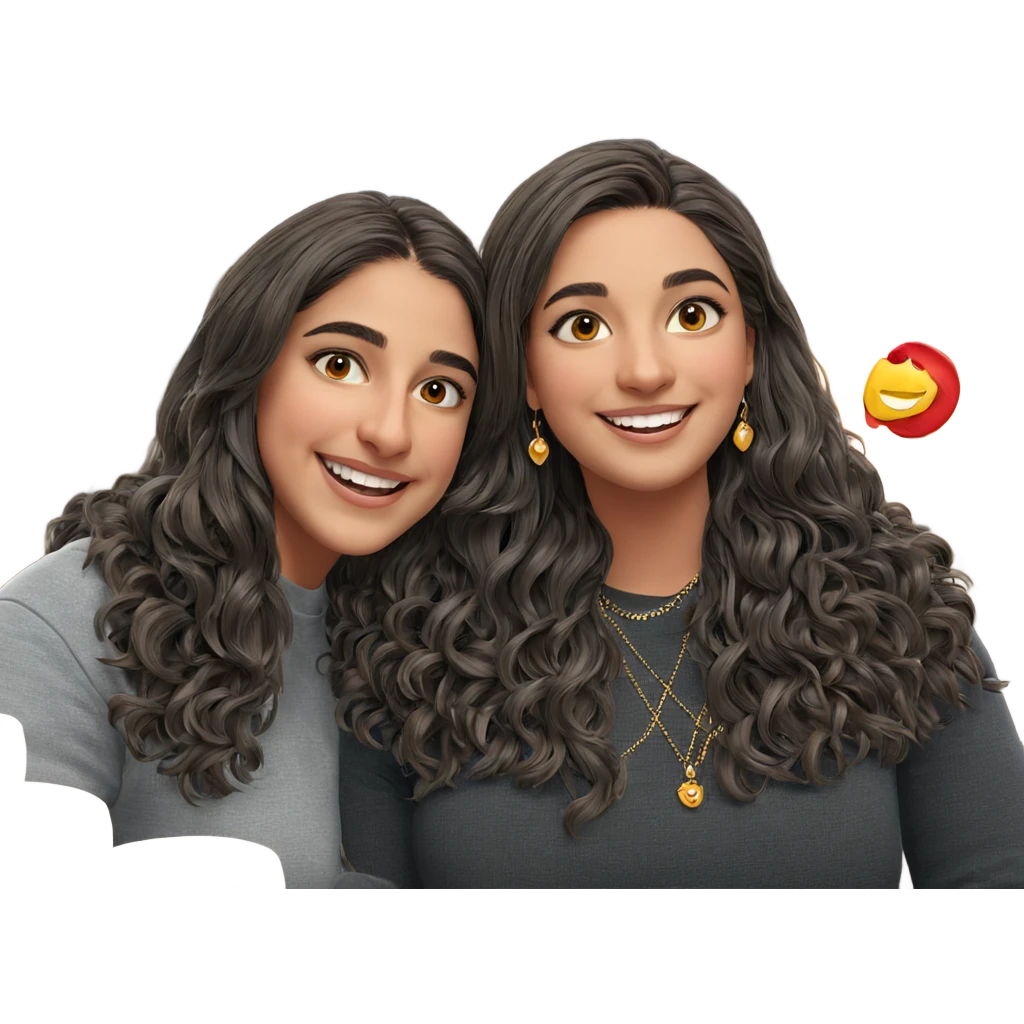 smiling girls with jewelry emoji