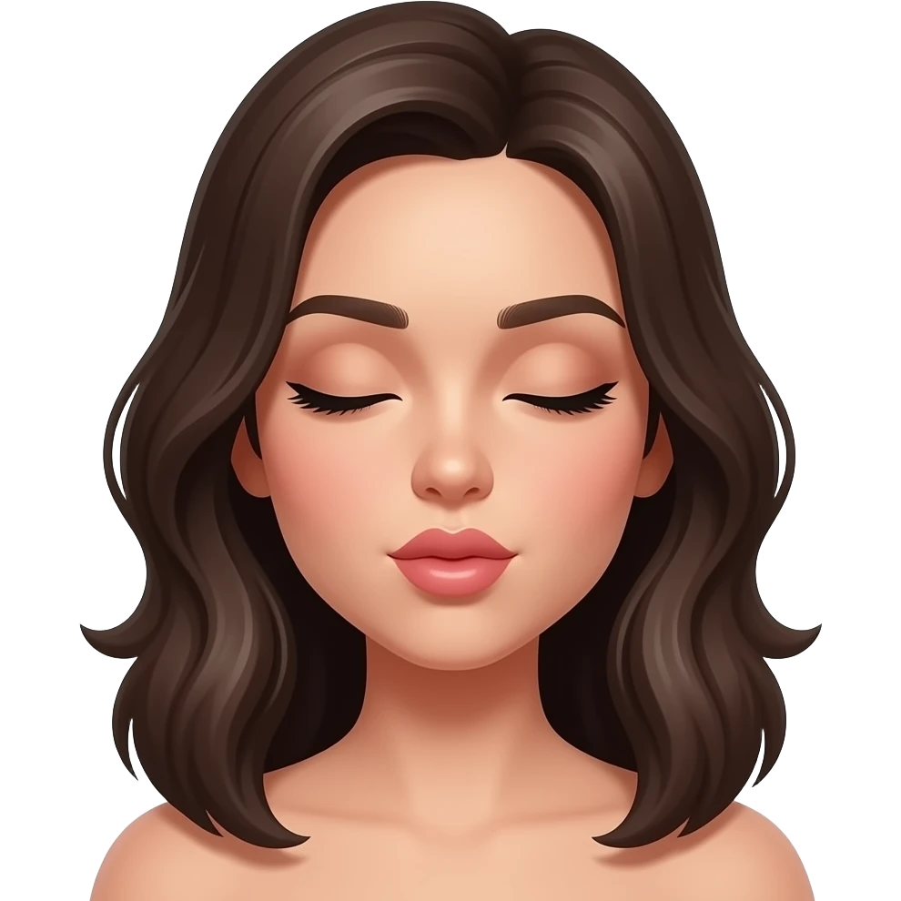 ایموجی که داره لبشو گاز می‌گیره و چشاشو بسته و یه حالت سکسی ماننده emoji