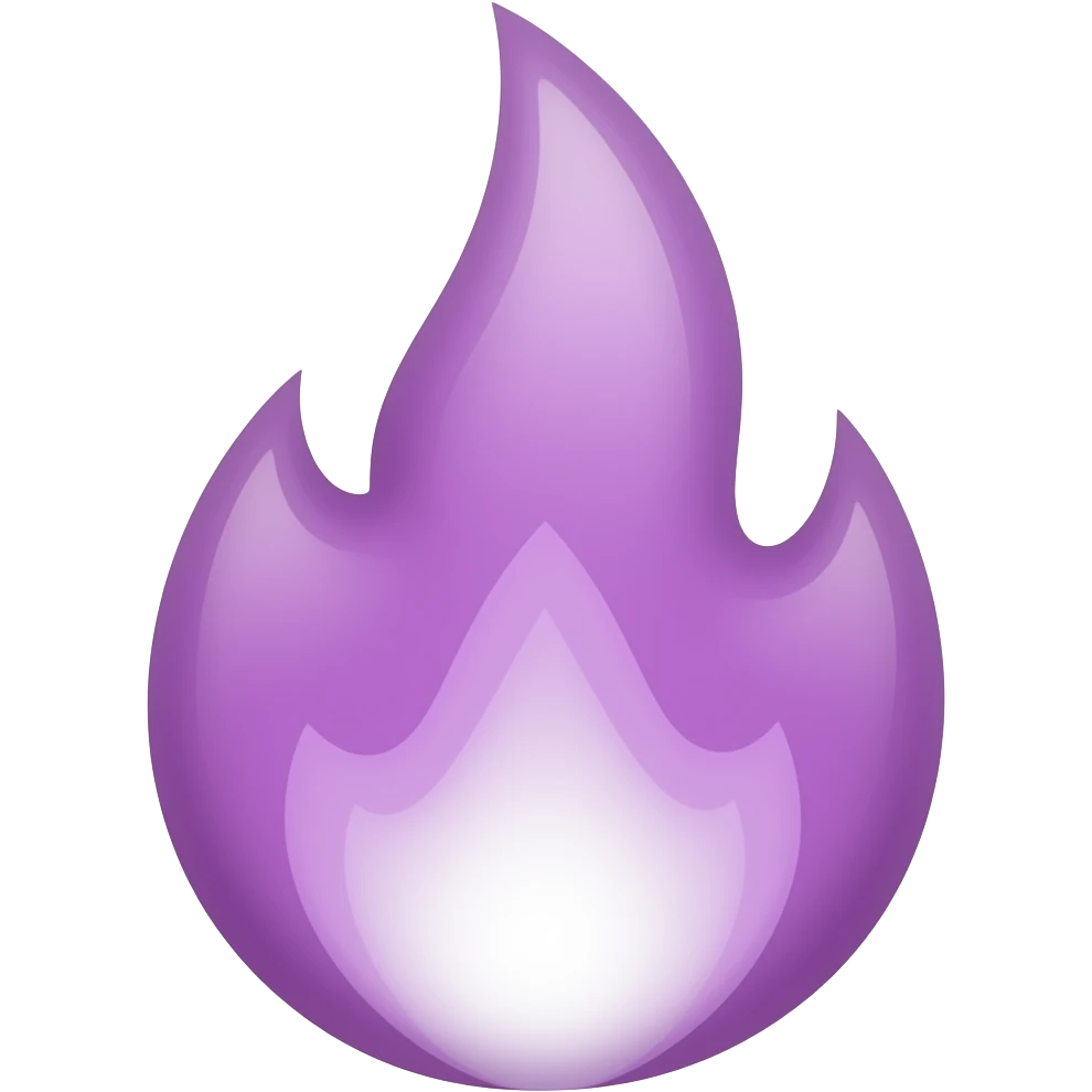 Lilac flame tall emoji