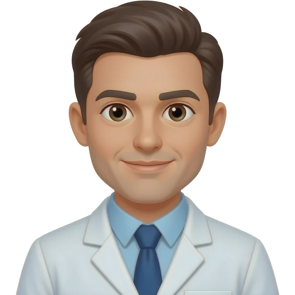 male paleontologist with dark brown hair emoji