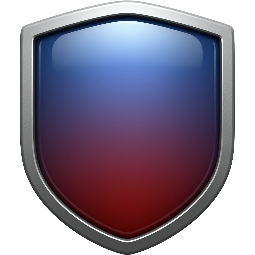 dark blue and red gradient shield emoji