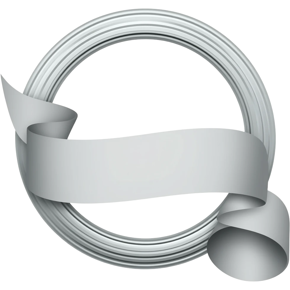 Fancy scroll in silver emoji