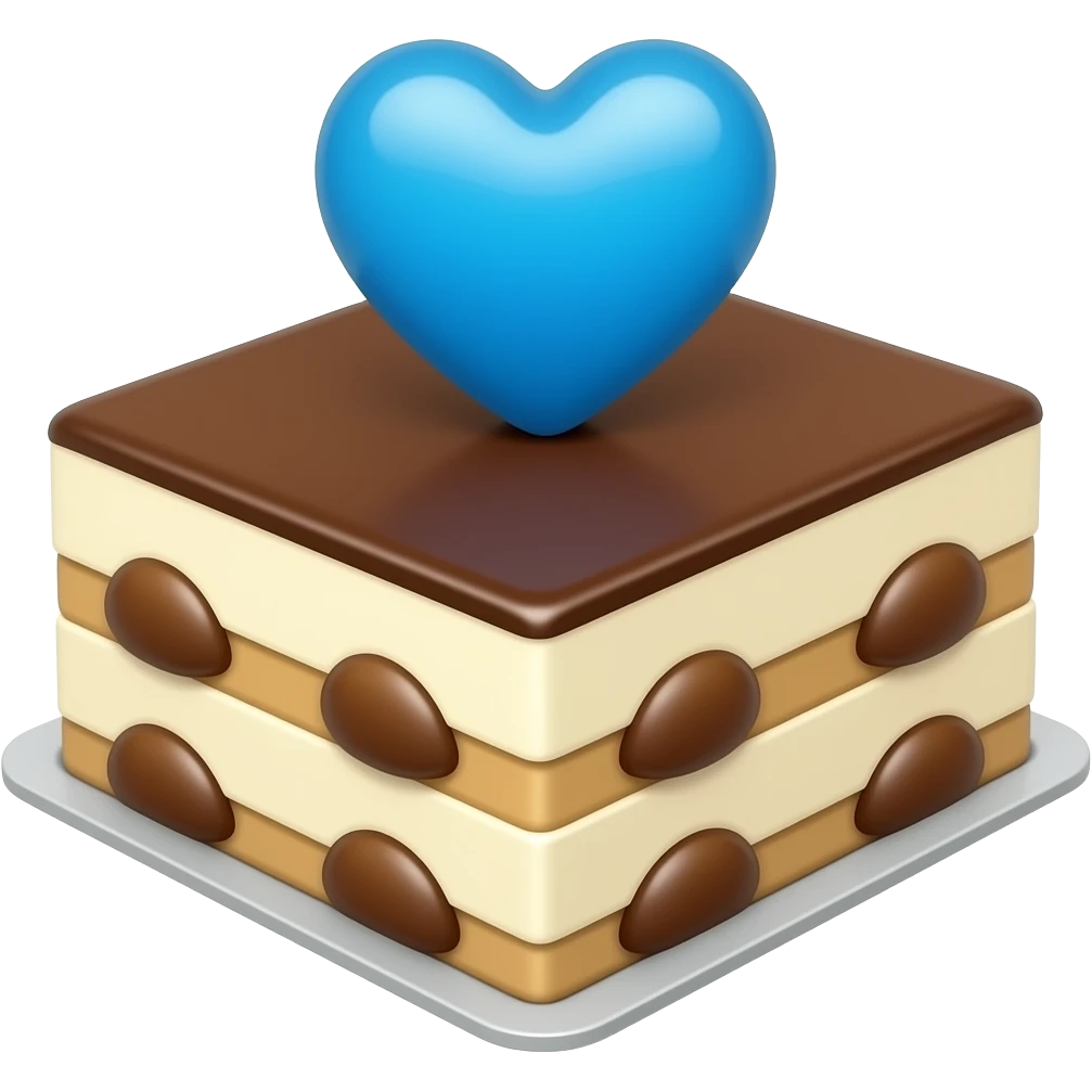 tiramisu and 🩵 emoji
