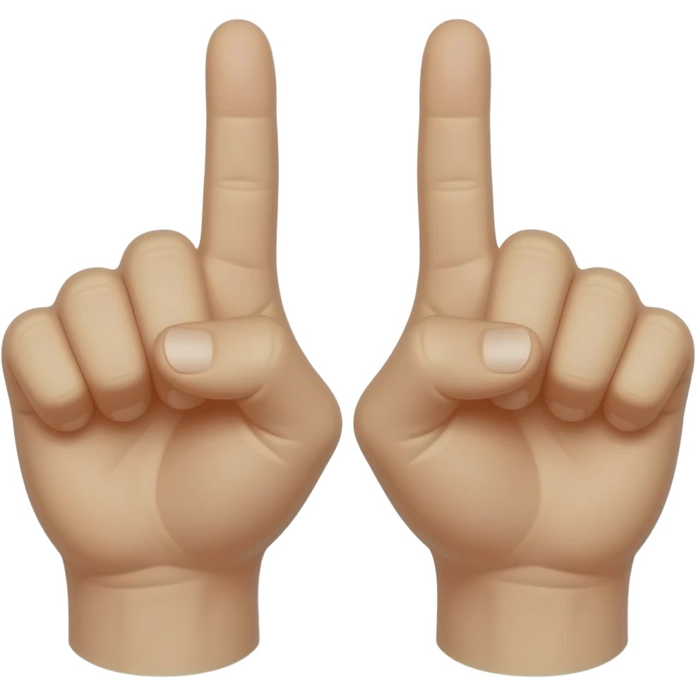2 main qui font un pistolet cote a cote avec le majeur levé aus emoji