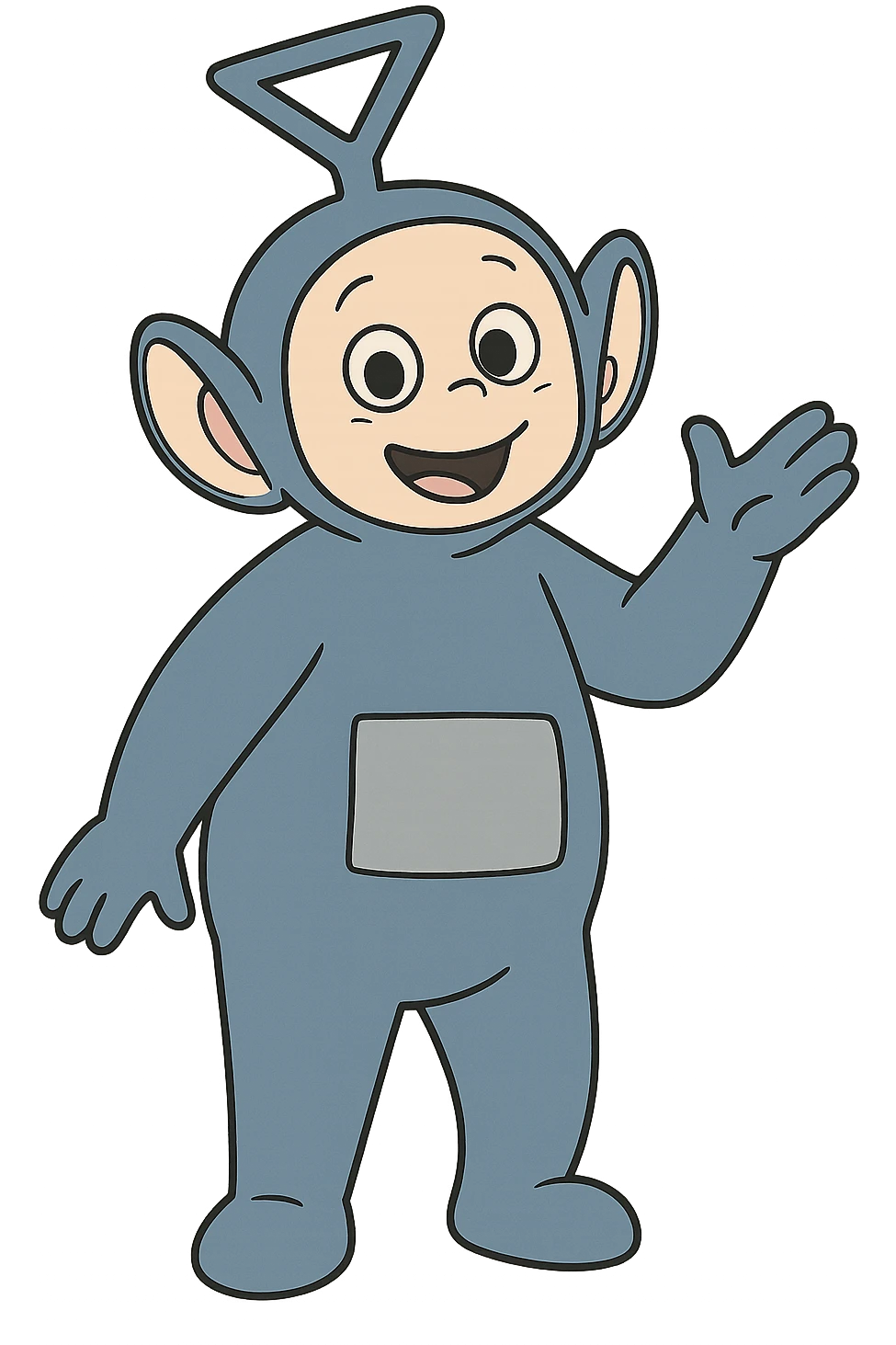 blue teletubbie, cartoon style emoji