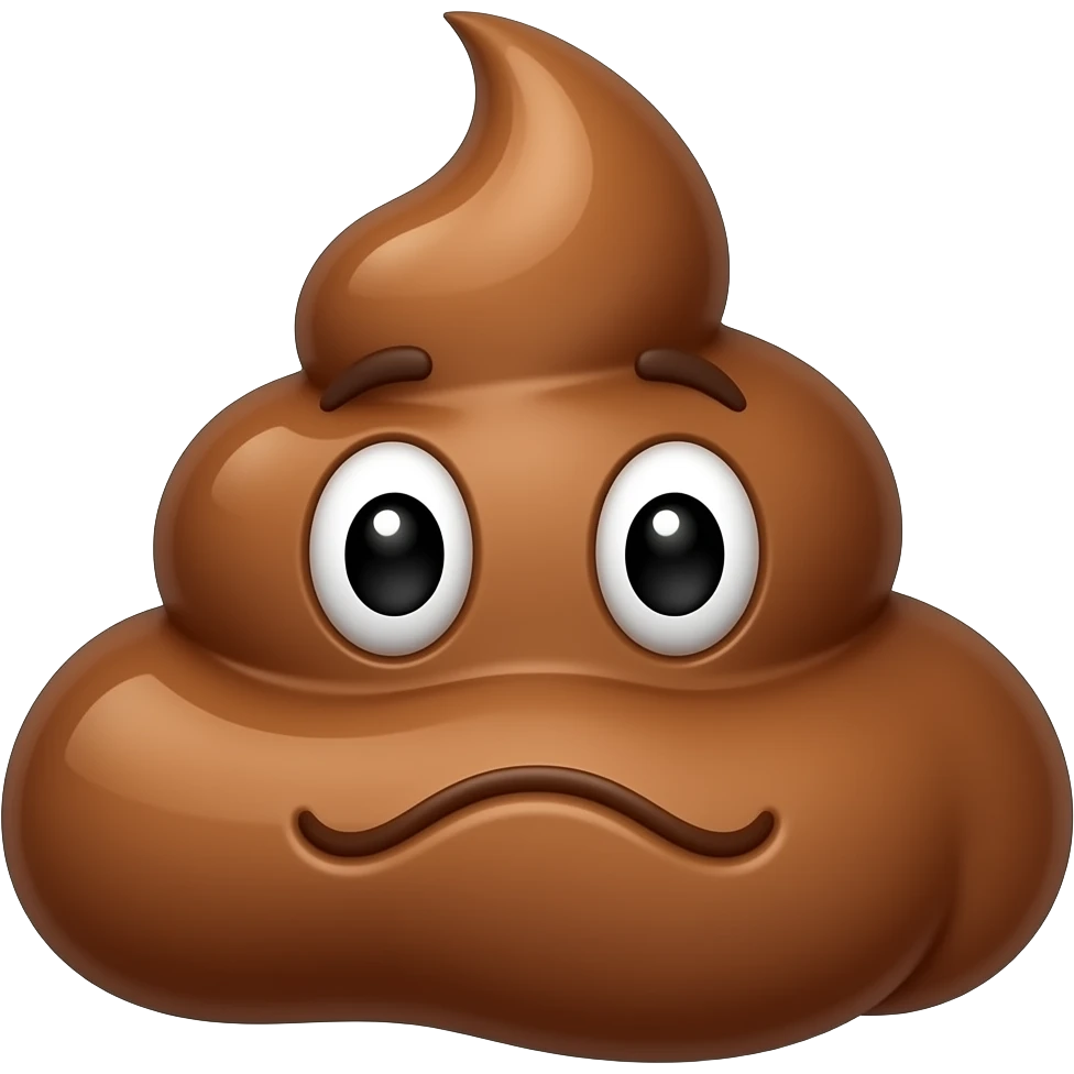 Caca en train de faire caca emoji