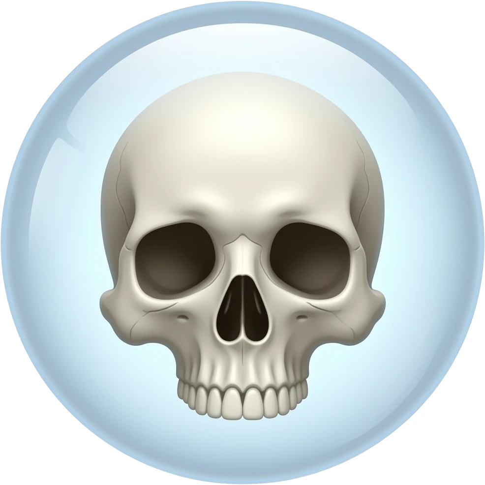 Skull in a bubble emoji