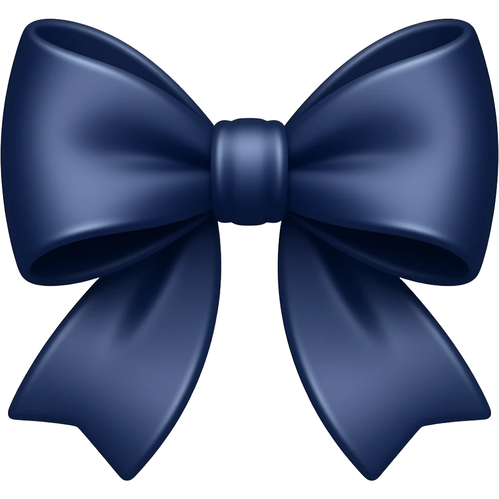 dark blue bow emoji